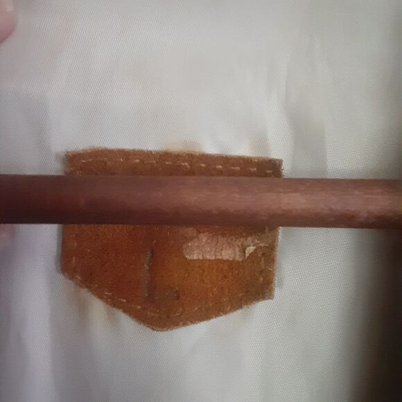 Vintage Handcrafted Mexican Leather Fringe Midriff Jacket L Snap Button NOTE - Picture 7 of 10